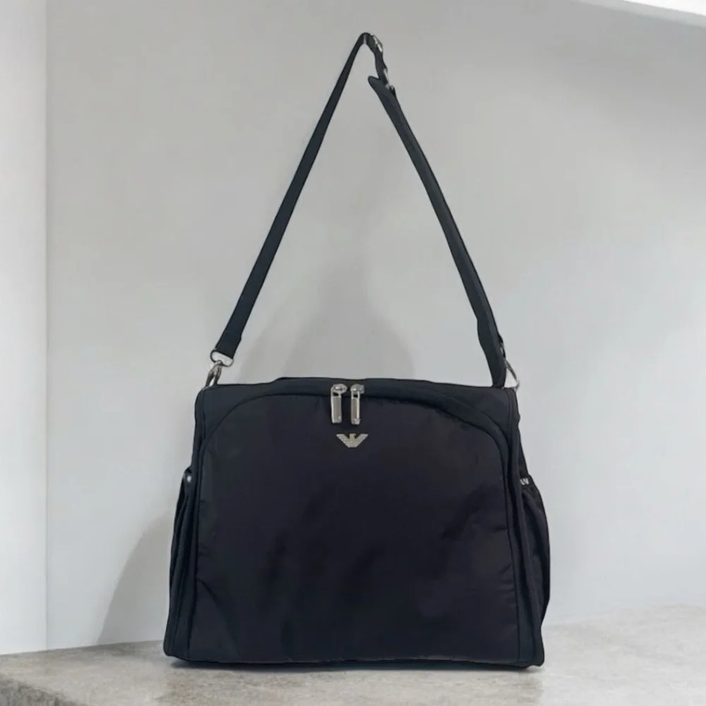 ARMANI BABY BLACK NYLON BAG